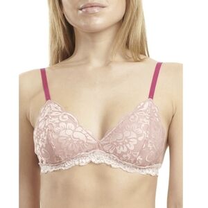 NO Boundaries‎ Juniors' Color Pop Pink Triangle Lace Bralette XL New With Tags